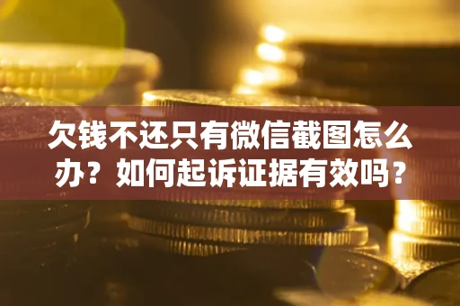 武汉欠钱不还只有微信截图怎么办？如何起诉证据有效吗？