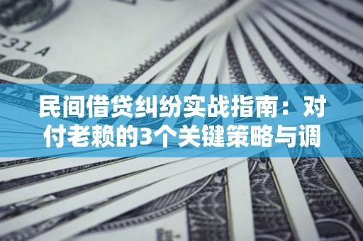 武汉民间借贷纠纷实战指南：对付老赖的3个关键策略与调解盲区解析