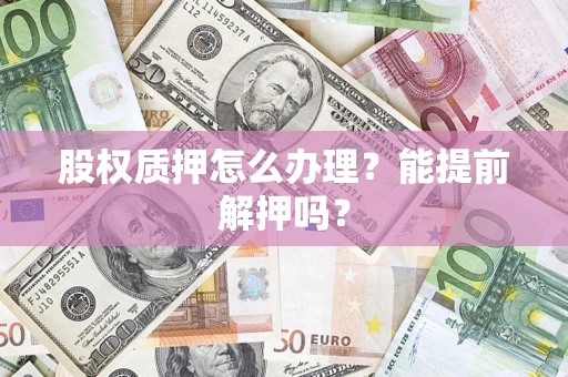 武汉股权质押怎么办理？能提前解押吗？