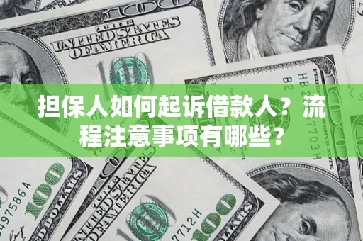 武汉担保人如何起诉借款人？流程注意事项有哪些？